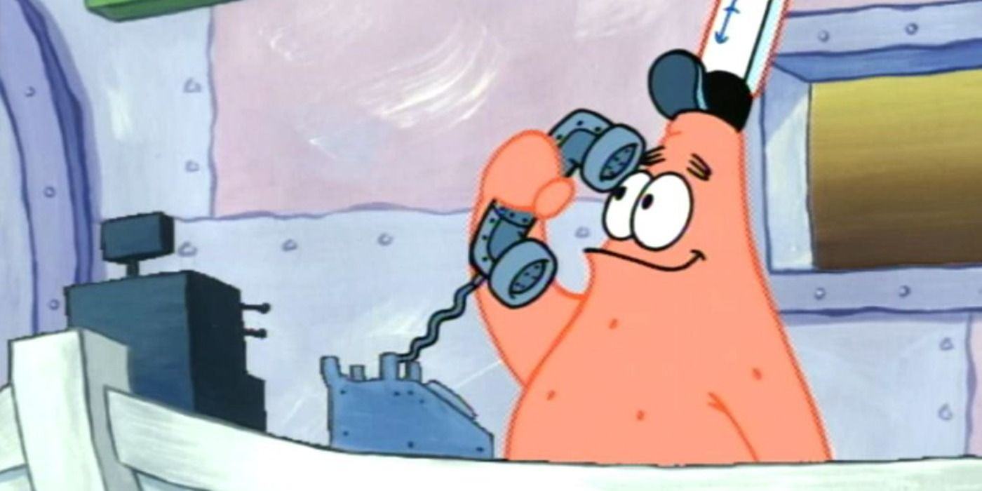 Patrick talking on the phone in SpongeBob SquarePants