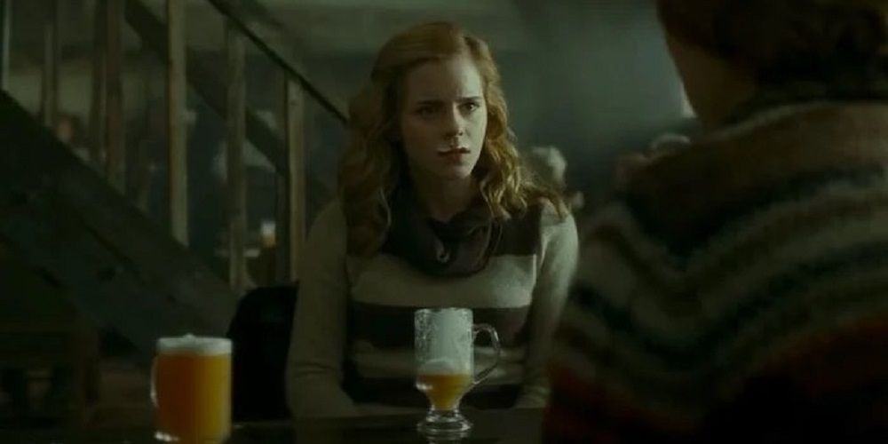 Hermione with the butter beard from the Harry Potter series