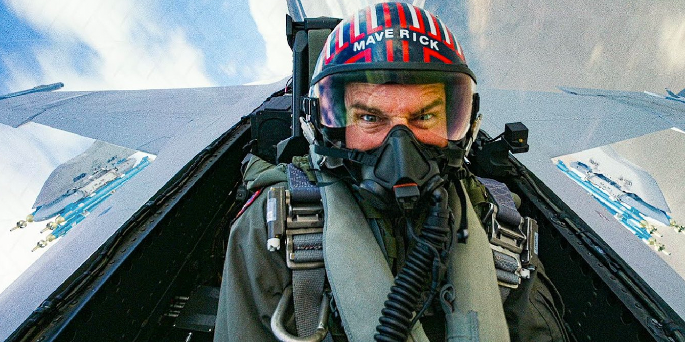 Tom Cruise experiences massive G-forces on his jet in Top Gun: Maverick.