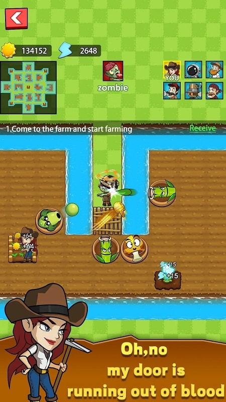 Zombie war.  Farmer mod Android free