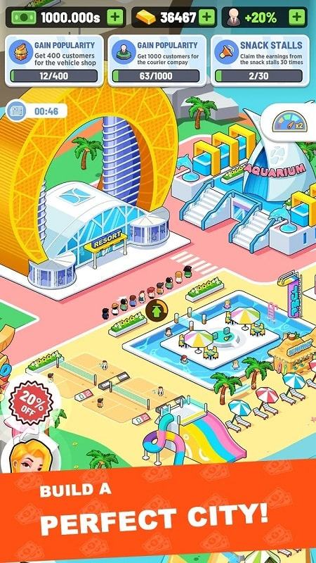 Building Game Idle City Tycoon Mod Android