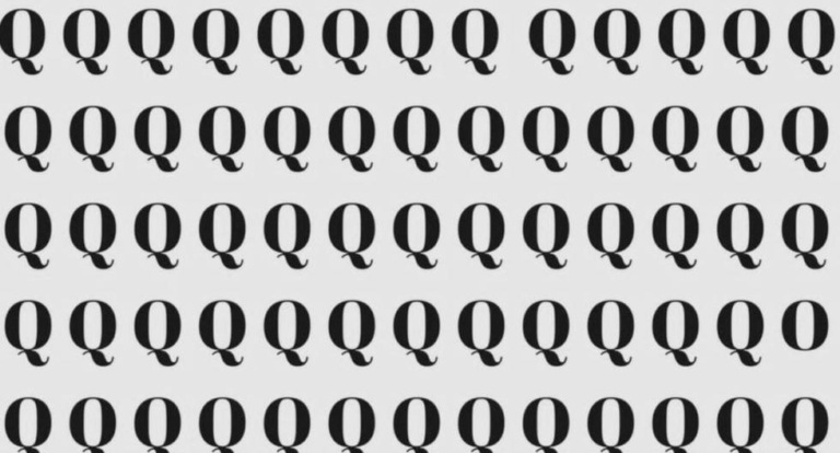 Find the O between the Q in 4 seconds: have fun with this visual challenge