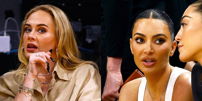 Adele, Kim Kardashian and more stars attend the Lakers playoff game in Los Angeles.  Look at all the celebrity attendees!