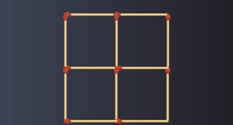 Can you make 7 squares just by moving 2 matches?  You have 6 seconds to solve the viral challenge