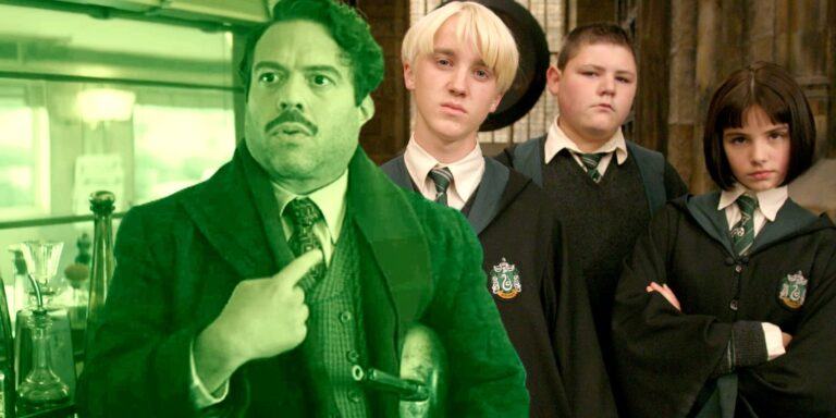 Jacob in Fantastic Beasts The Secrets of Dumbledore and Malfoy with Slytherins in Harry Potter