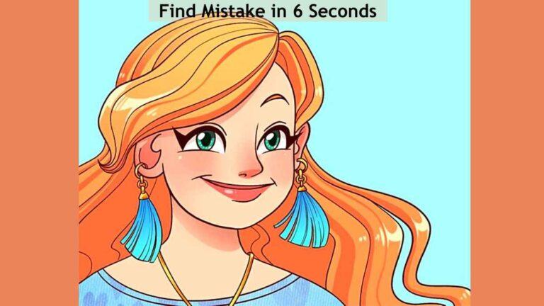 Find The Mistake in Girl with Earrings Picture in 6 Seconds