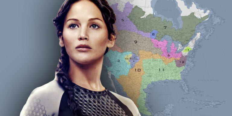 Katniss Everdeen and a Map of Panem