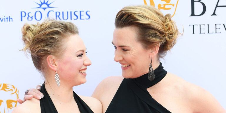 Kate Winslet and her real-life daughter Mia Threapleton pose together for rare photos at the 2023 BAFTA TV Awards