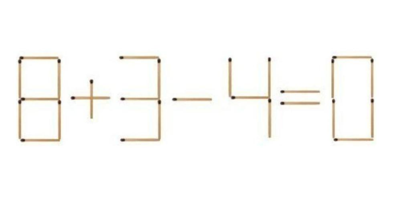 Math Challenge: Can you move just 1 matchstick to solve an equation in 9 seconds?