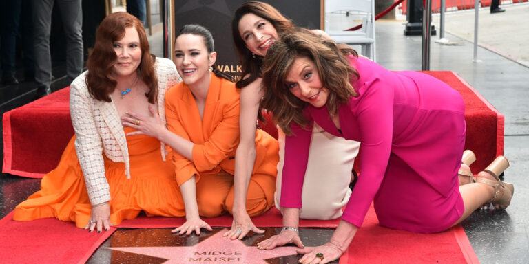 Midge Maisel gets her own star on the Hollywood Walk of Fame;  The cast of 'Marvelous Mrs. Maisel' celebrates