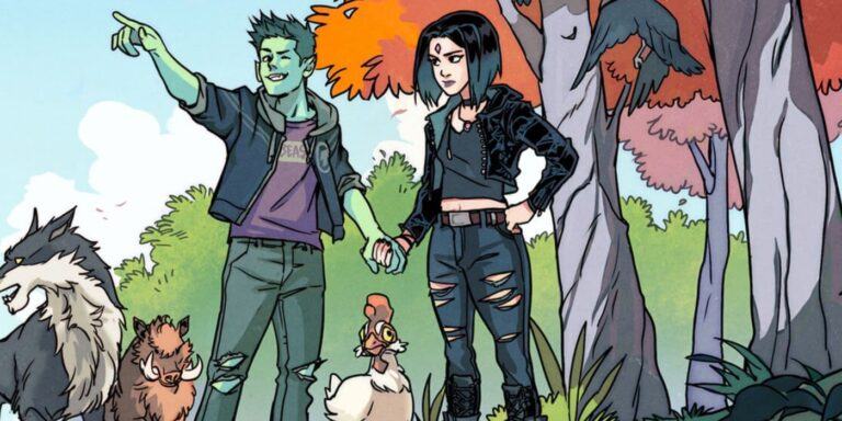 Teen Titans Beast Boy and Raven