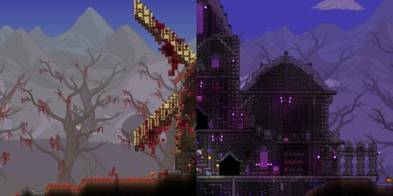 Terraria: Corruption vs. Crimson Zones