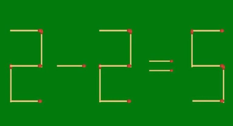 Test your wits with this visual challenge: add 3 matches and fix the equation
