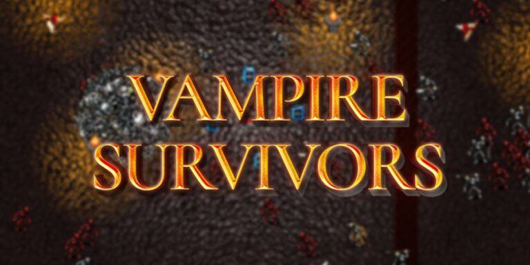 Vampire Survivors Logo Blurred Background