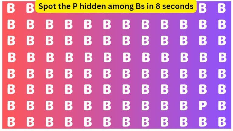Visual Test- Spot P among B’s in 8 seconds
