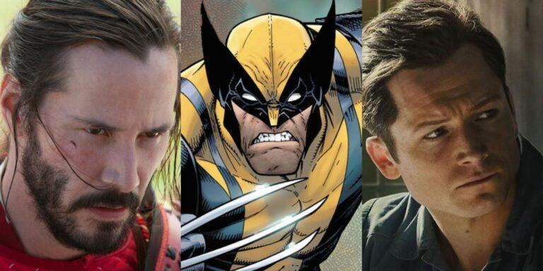 Split image of Keanu Reeves in 47 Ronin, Wolverine from Marvel comics and Taron Egerton from Black Bird