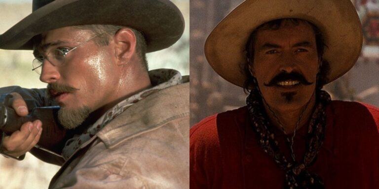 Split image showing Billy Breakenridge and Curly Bill in Tombstone