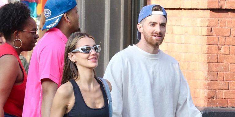 Drew Taggart and Marianne Fonseca of The Chainsmokers shake hands while out and about in New York as dating rumors rise