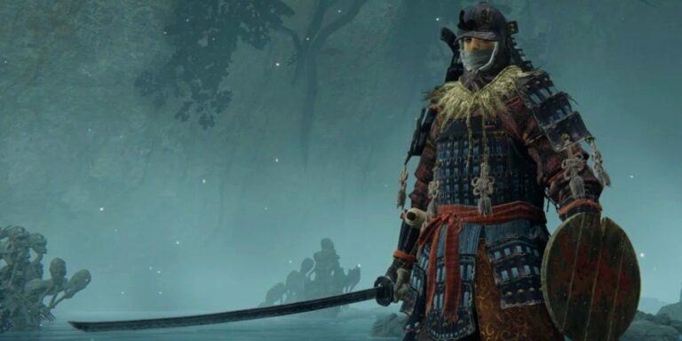 The Land of Reeds in Elden Ring samurai armor set