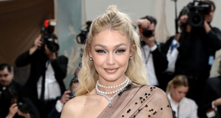 Gigi Hadid Goes Edgy in Sheer Dress for Met Gala 2023