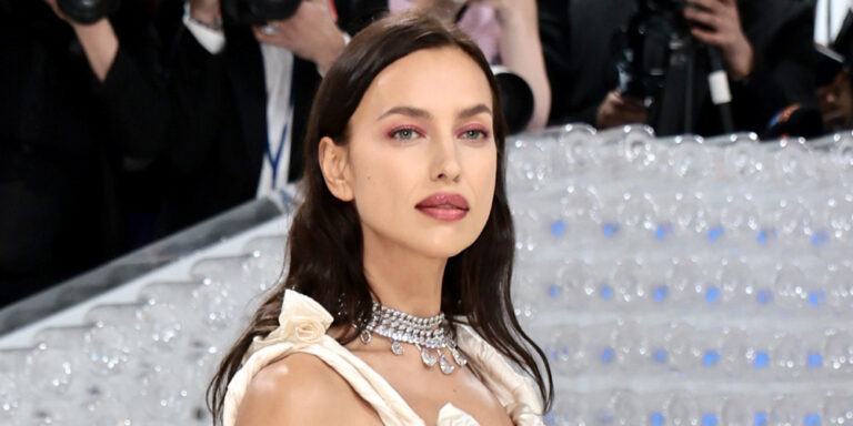 Irina Shayk is a vision in white and dazzling diamonds at Met Gala 2023