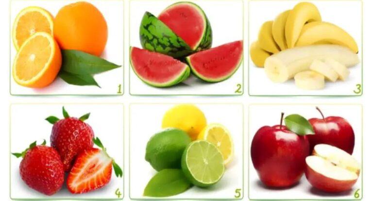 Look at the picture, tick your favorite fruit and you will know what kind of person you are