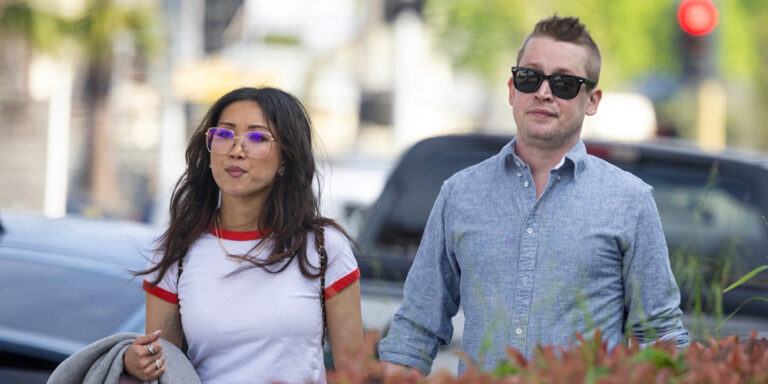 Macaulay Culkin and Brenda Song were seen taking a walk together in a rare sighting after secretly welcoming their second child last year.