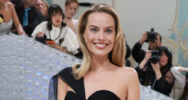 Margot Robbie Wears Sheer PVC Corset Dress to Met Gala 2023