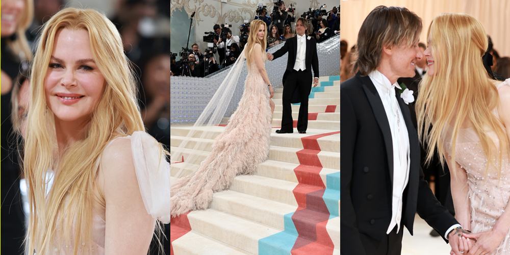 Nicole Kidman's husband Keith Urban helps her climb the iconic Met Gala ...