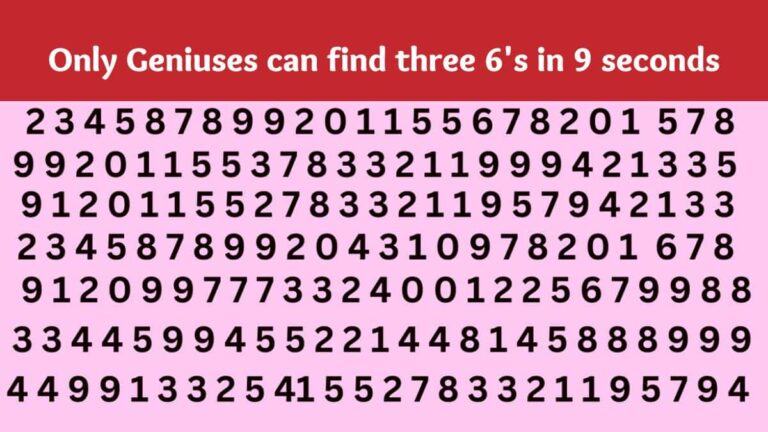 Find Three Sixes in 9 Seconds