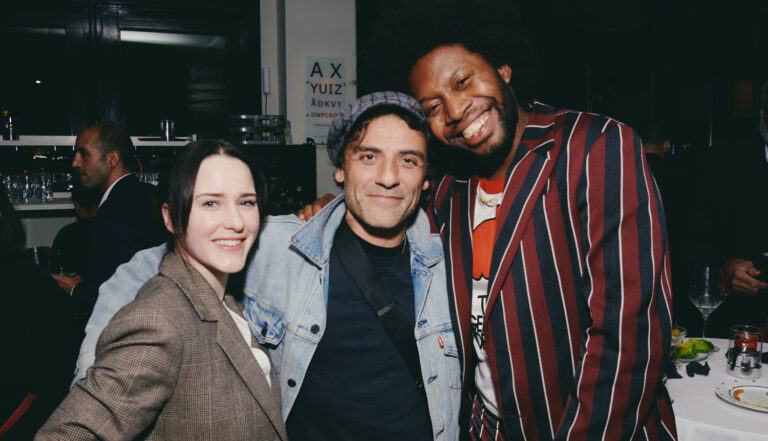 Rachel Brosnahan and Oscar Isaac celebrate their opening night on Broadway at a party hosted by producer Jeremy O. Harris!