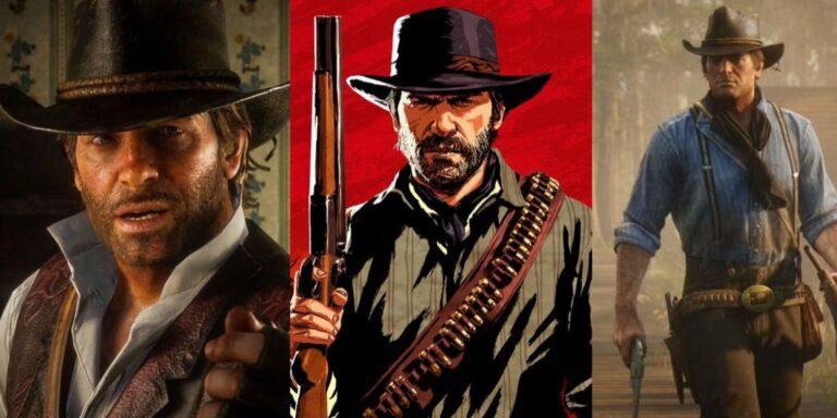 Collage of Arthur Morgan images from RD2