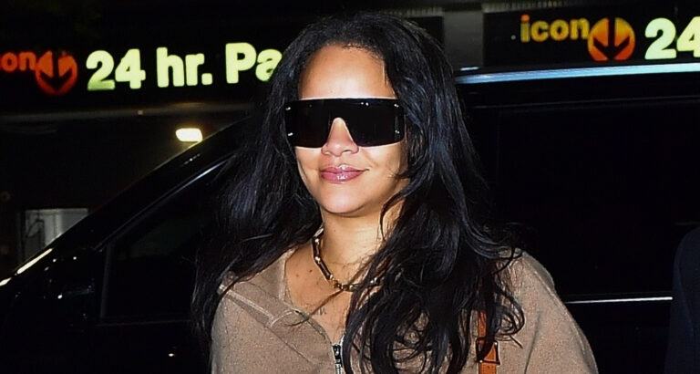 Rihanna returns to her hotel after a day in New York