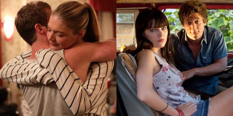 Split image of Lip hugging Tami and sitting in a car with Mandy