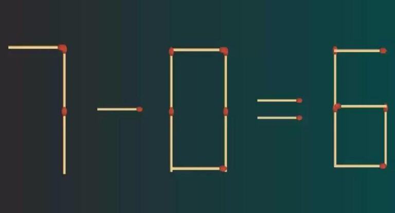 To fix a math equation, you will only have to move 2 matchsticks within 10 seconds