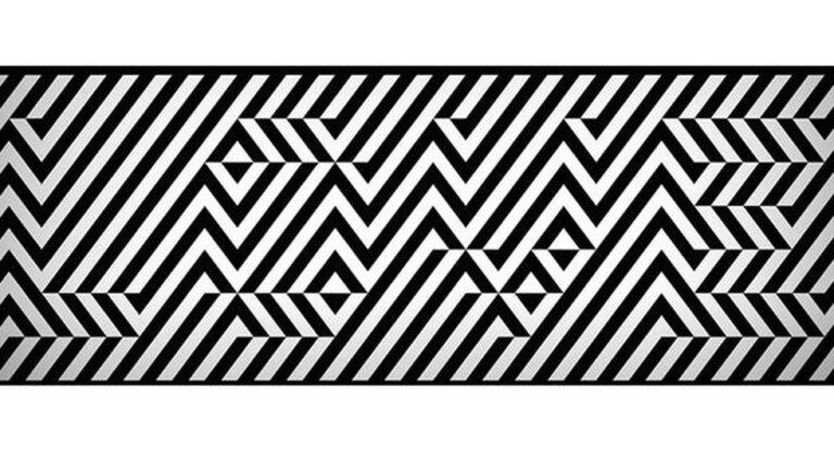 Visual challenge with black and white lines: what words are behind them?