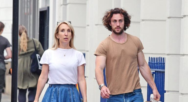 Aaron Taylor-Johnson's wife Sam has the best reaction to his abs-baring 'Kraven the Hunter' poster