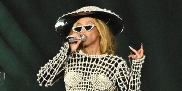 Beyonce narrowly avoids a wardrobe malfunction during the 'Renaissance Tour' with the help of a backup dancer