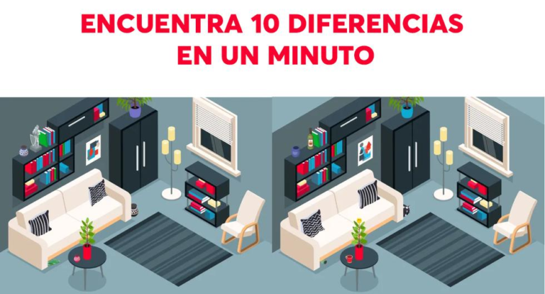 Challenge your eyes: Find 10 differences in one minute