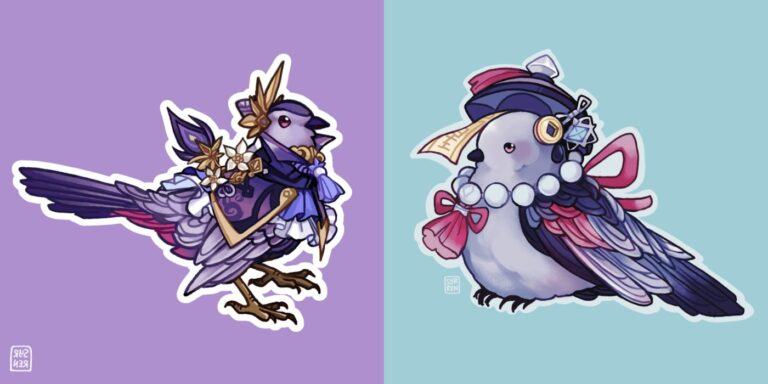 Genshin Impact Fan Art Turns Keqing, Qiqi & More Into Real Birds