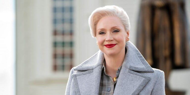 Gwendoline Christie as Principal Larissa Weems in Wednesday