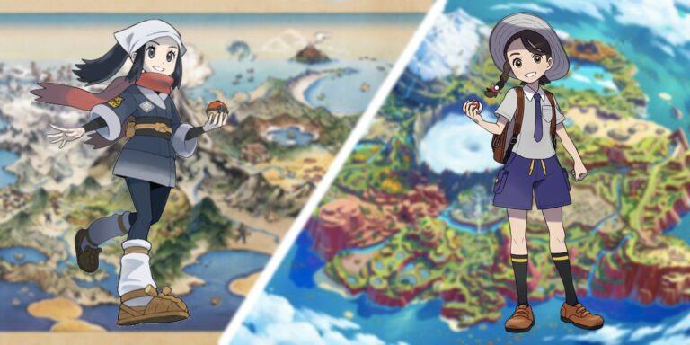 Pokémon Scarlet & Violet's Paldea Compared To Legends: Arceus' Map