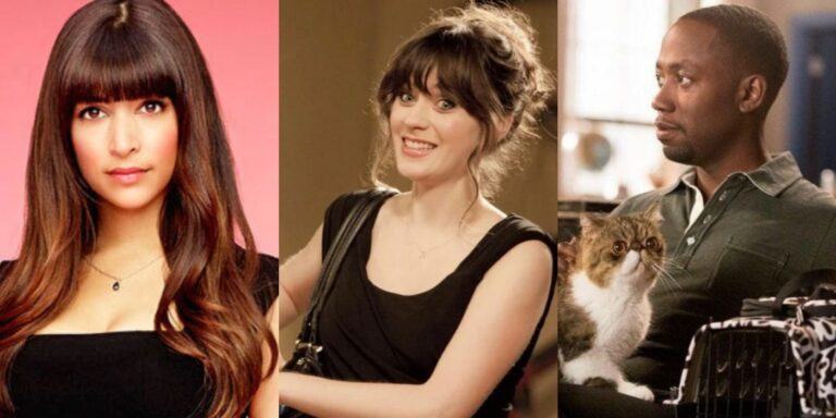 A split image depicts Cece, Jess, and Winston in New Girl