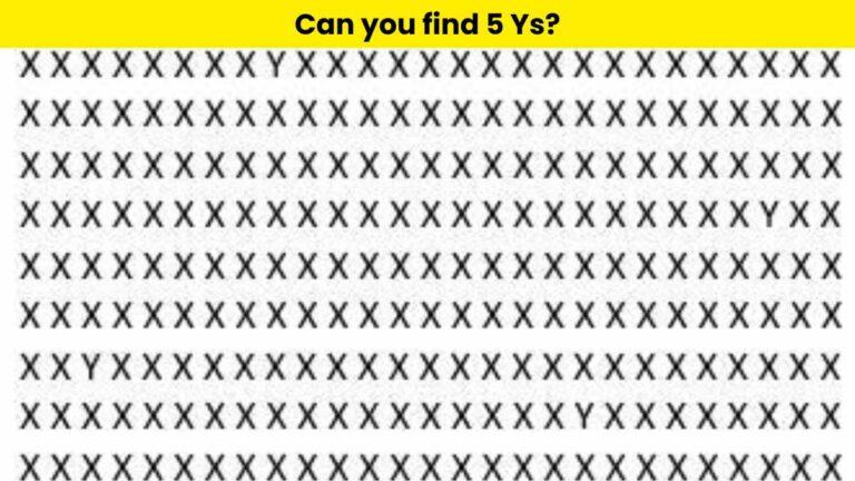Find 5 Ys in 7 seconds