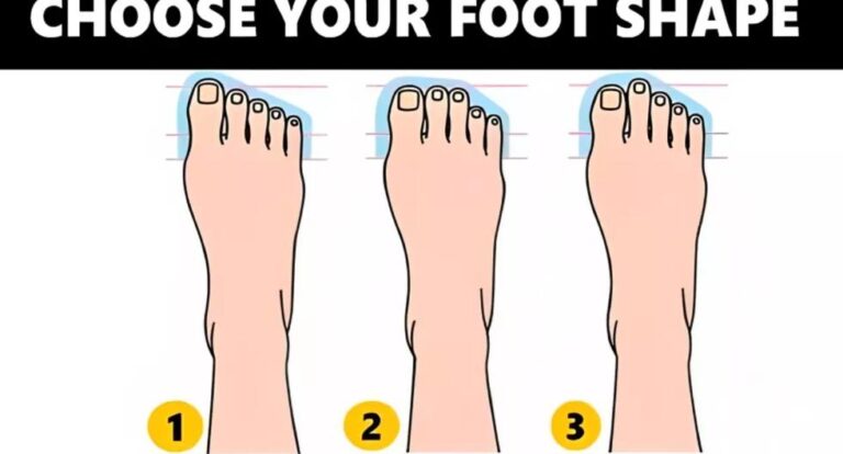 Your foot shape and size according to this photo will reveal your personality
