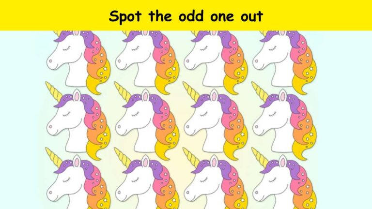 Spot the odd unicorn in 7 seconds