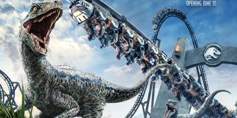 Jurassic World VelociCoaster Images Reveal Raptors In Universal's Roller Coaster