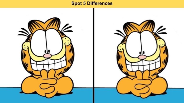 Only People With 4K Vision Can Spot 5 Differences In Garfield Cartoon In 5 Secs!