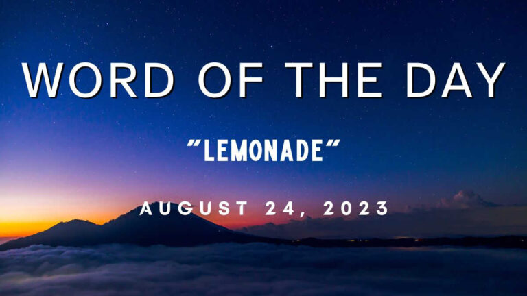 Word of the Day: Lemonade