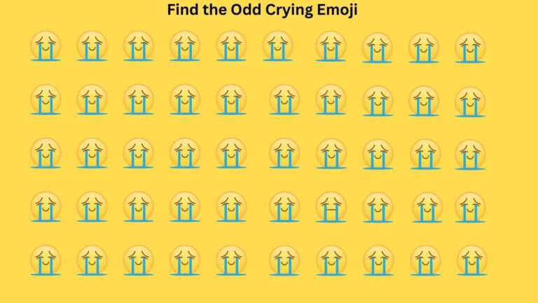 Find the odd emoji between crying faces